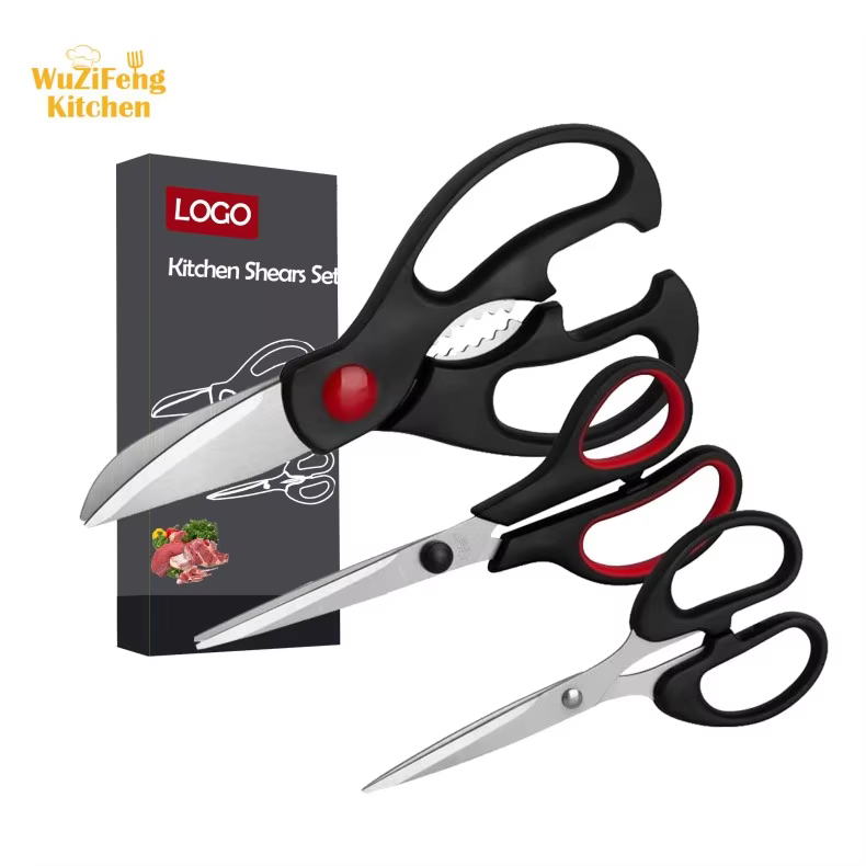 3 Pack All Purpose Poultry Shear Multipurpose Scissor Stainless Steel Sharp Utility Cooking Scissors Kitchen Shears Set for Home